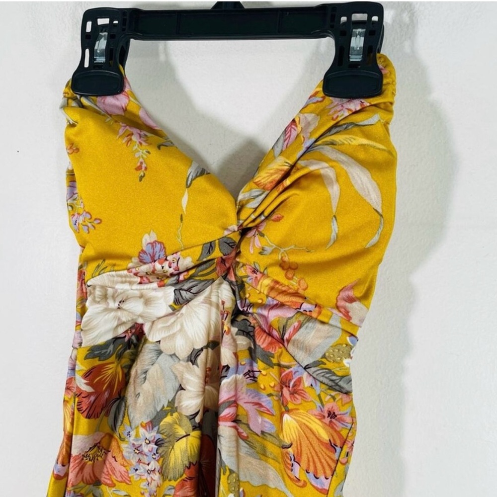 NWOT Zimmermann—Strapless 1-piece XS Yellow Floral - Picture 3 of 10